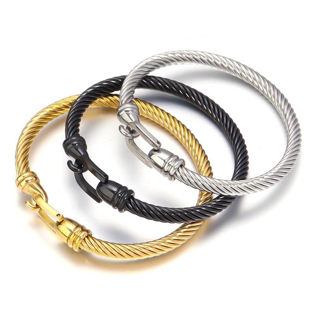 1 Stück 64mm Edelstahl Armband Schwarz Gold Rohr Seil Haken Hufeisen Schnalle Verbindung DIY Herren Damen Armband Geschenk Zubehör
