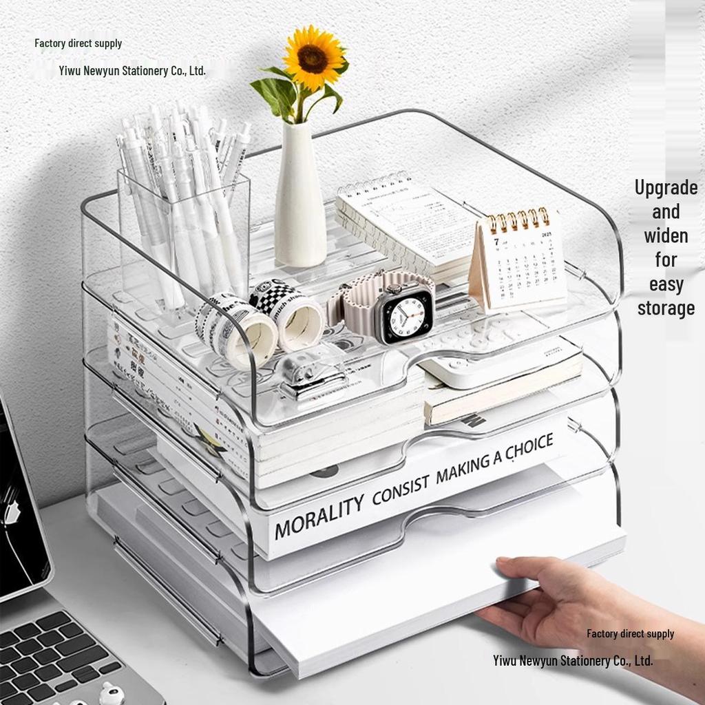 Desktop Multi-Layer A4 Organizer Rack for Office Documents and Books