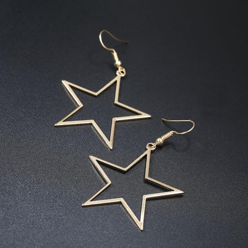 

1 pair Bohemian Style Large Metallic Star Earrings – Trendy, Bold, and Fashion-Forward Ear Jewelry 1 pair золотой