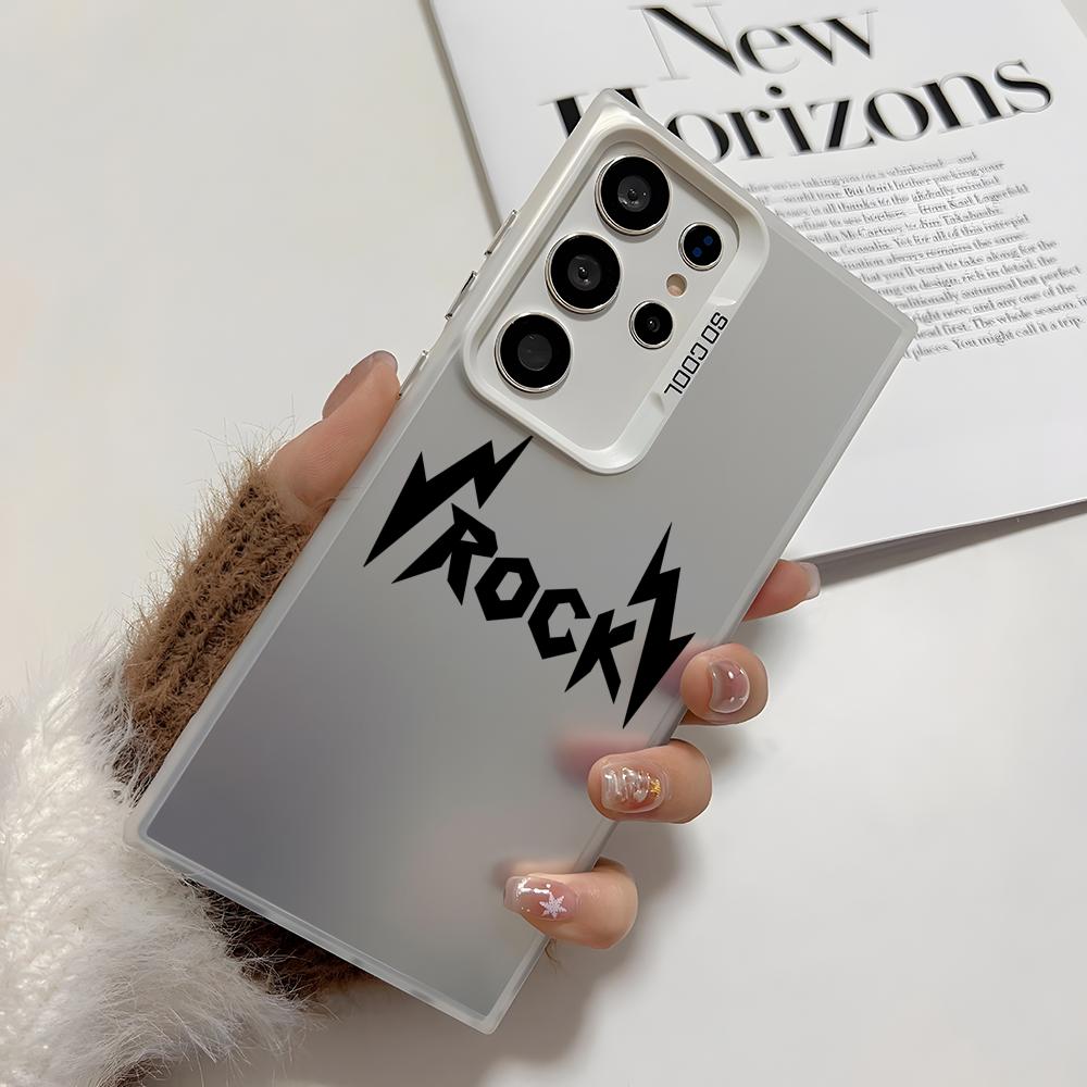 Coole Rock Roll Musik Handyhülle Für Samsung Galaxy S25 Edge S24 S23 S22 S21 S20 Ultra Funda Silikon Silberne Hülle