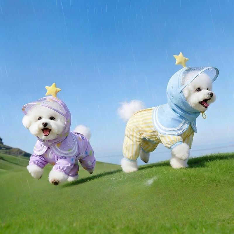 Cute Elf Shape Small and Medium Pet Dog Jacket Raincoat Windproof Waterproof Pet Outdoor Products Pet Clothes 5