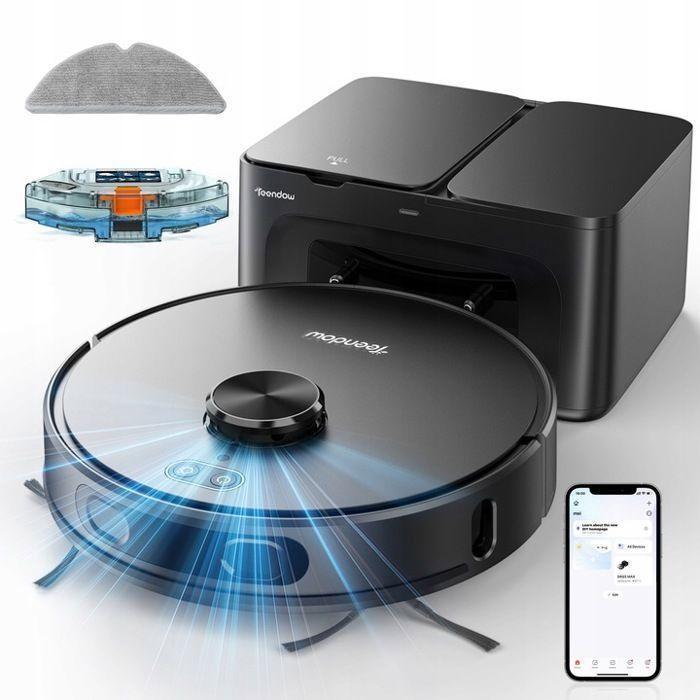 Robot Vacuum Cleaner - TEENDOW - D65S MAX - 6000 Pa - Battery Life 220 Min - Automatic Emptying