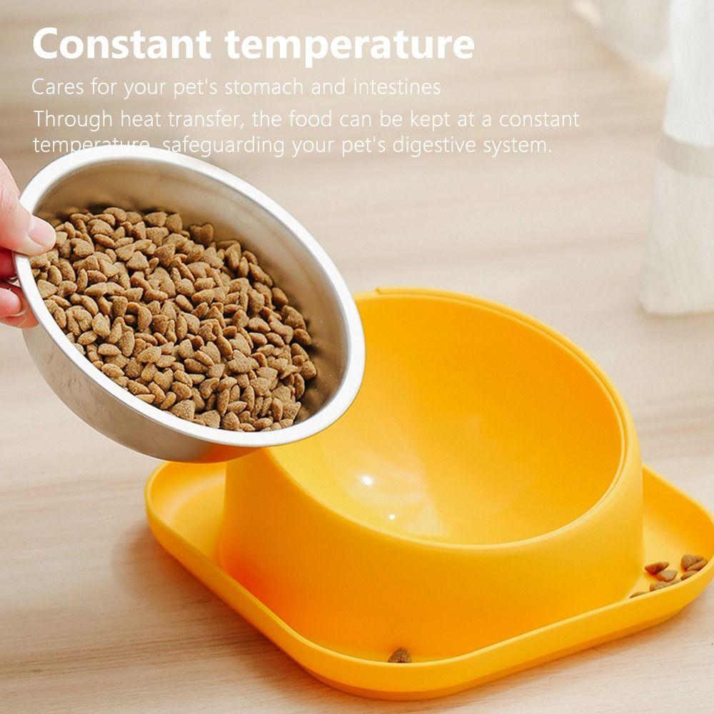 Anti-toppling Cat Food Bowl Elevated Dog Water Bowl Stable Pet Food Feeder  Pet Supplies