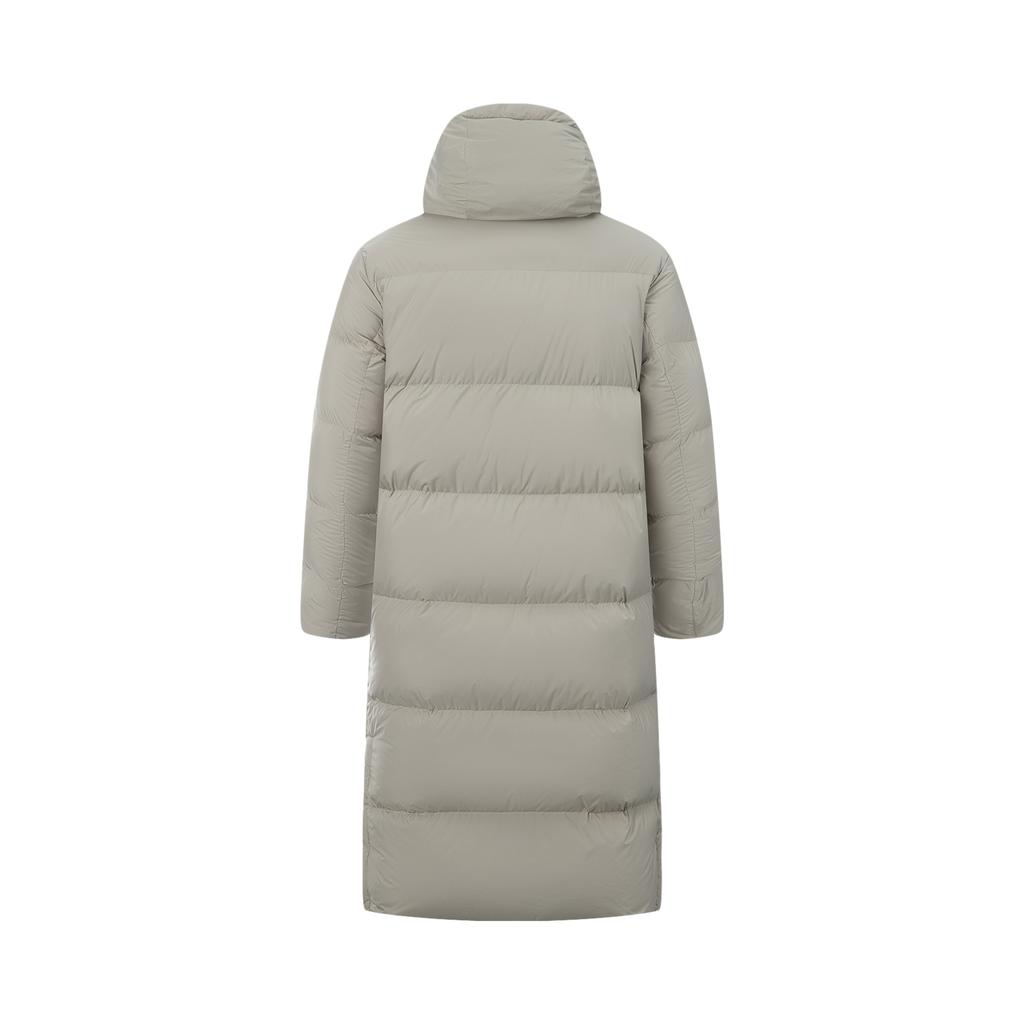 Li Ning Loose Fit Hooded Simple Brand Letter Print Comfortable Versatile Down Jacket Men Outerwear AYMV513-3