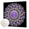 DIY Mandala Perlenkunst Malerei für Erwachsene Geschenk Heimdeko Perlen Edelstein Malereien Bild Kunsthandwerk 25x25cm Mit Rahmen