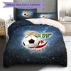 Algeria National Football Team Pattern Bedding,Quilt Set Quilt Cover Pillowcase Home Birthday Gift(1 * duvet cover + 2 * pillowcase, without core)