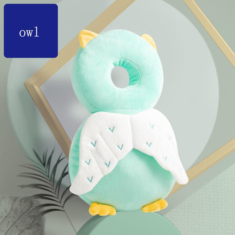 Cuscino per Bambino Cartone Animato Cuscino in Stile Peluche Protezione per la Testa di Sicurezza per Bebè Cuscino da Zaino per Bambino Bambini Morbido Cotone PP