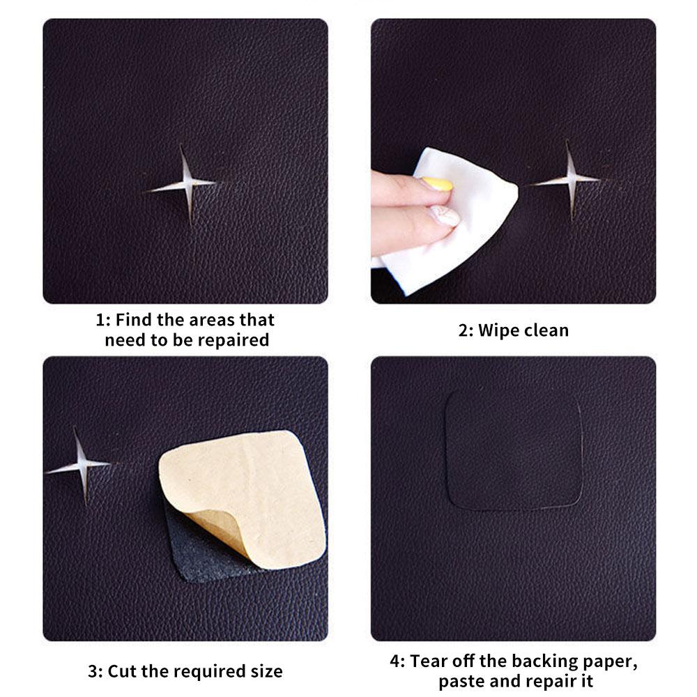 Self Adhesive Leather Repair Patch for Furniture Sofa Car Seats Office Chairs Hand Bag Couch Scratch Tape Kit Waterproof Sticker