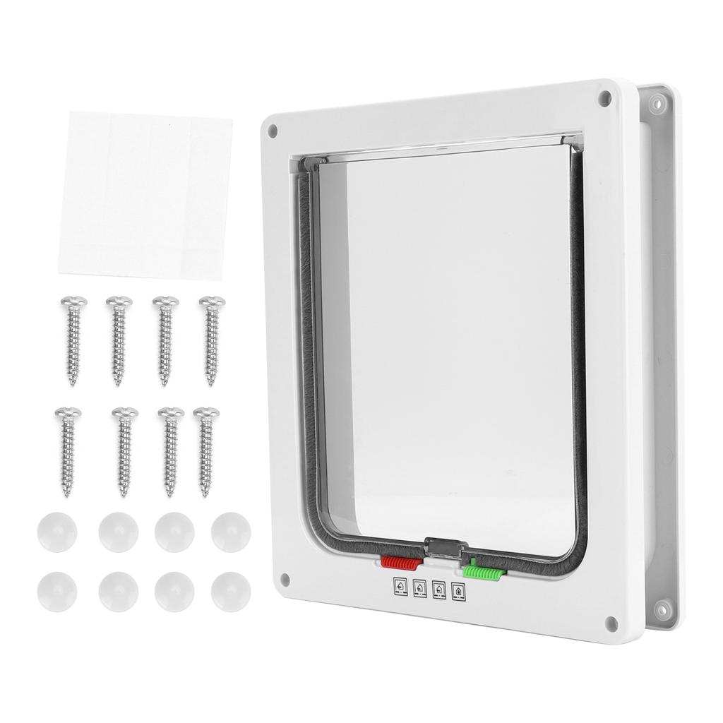 Pet Door Multiple Lock Modes Detachable Easy To Install Pet Gate Suitable for Cats Dogs