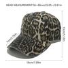 Vintage Leopard Print Baseball Cap for Women Men, Washed Cotton Adjustable Sun Hat Y2K Streetwear
