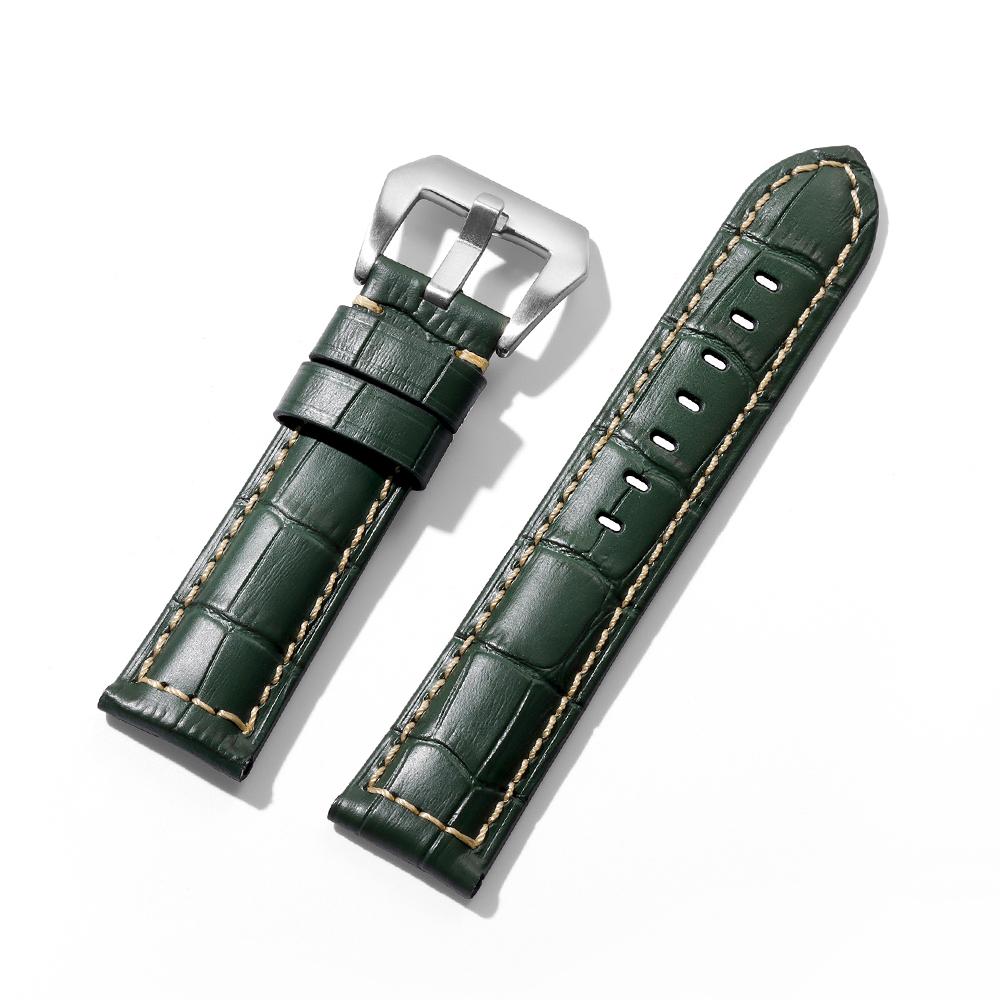 High Quality Genuine Leather Watch Strap 20mm 22mm 24mm 26mm Men Watchband Black Brown Blue Cowhide Leather Wristband Matte Belt