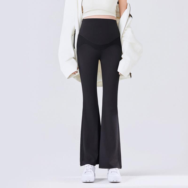 Pregnant women shark horn pants spring and autumn new models do not restrain the stomach to wear belly support yoga leggings spring and summer