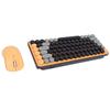 Wireless Keyboard and Mouse Combo 85 Keys Cordless Mice Keyboard with Round Keycaps Dual Mode