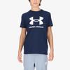 Under Armour Kids Logo Print Sports Casual Short Sleeve T-Shirt Kids Tops Blue 1363282-408