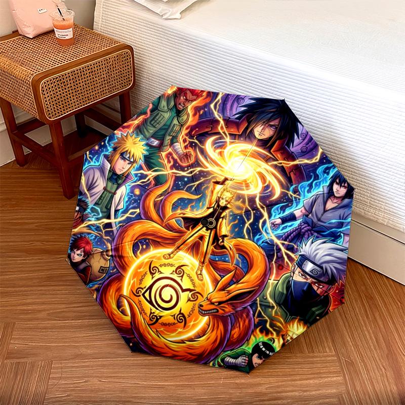 1PC Automatic Folding Umbrella Naruto Pattern 8 Ribs Portable Foldable Travel Umbrella Christmas Birthday Gift разноцветный