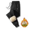 Lamb wool cotton pants autumn and winter velvet cold-proof men's elastic waist casual pants cold-proof warm long pants