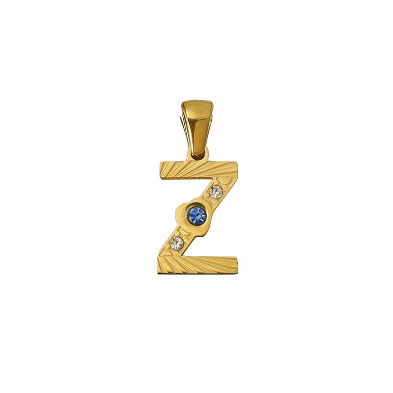 

26 Letter Pendant Necklace 18K Pendant Series Ring Gold Color Independent Station Necklace Accessories Jewelry
