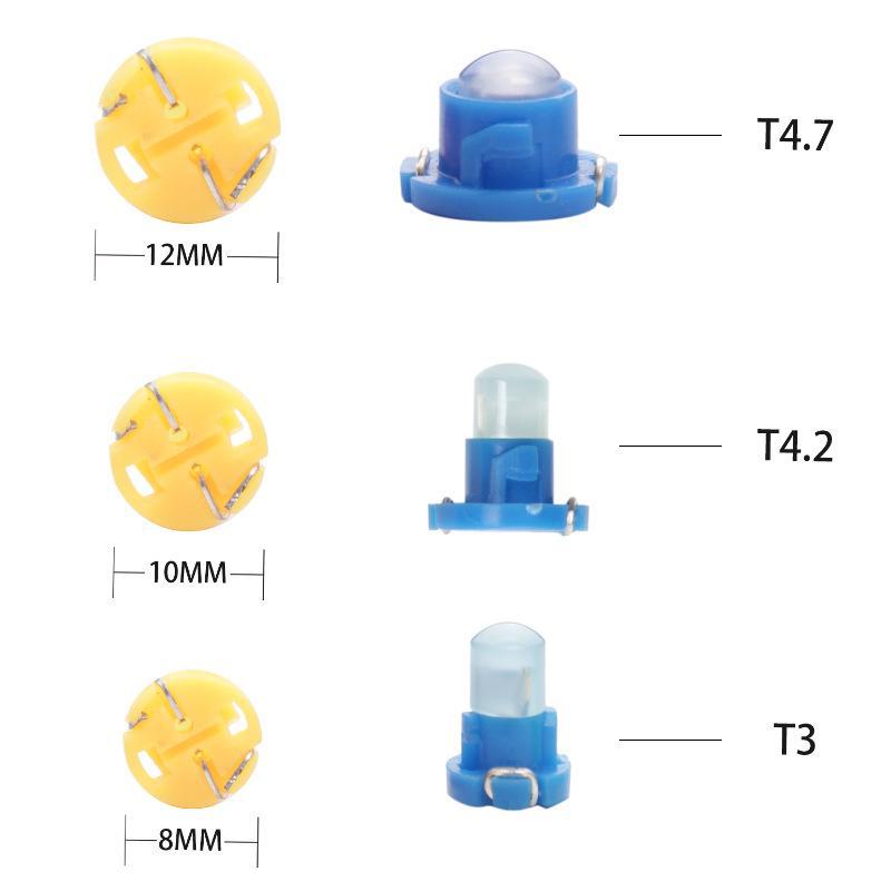 12V Car LED Instrument Bulb T3/T4.2/T4.7 COB Indicator & Display Light