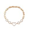 Hollow Love Zircon Bracelet Women's Fashion New Light Luxurious Geometric Circle Bracelet