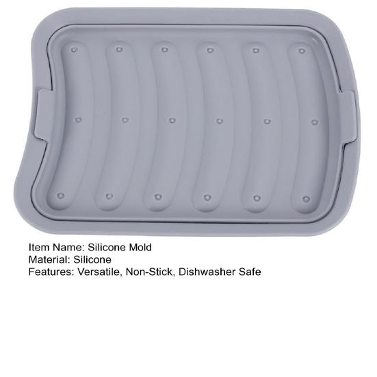 Silicone Sausage Mold Heat Resistant Non-stick Sausage Maker Dishwasher Safe Reusable Baking Tool for Homemade Sausages Donuts Cakes Cookies