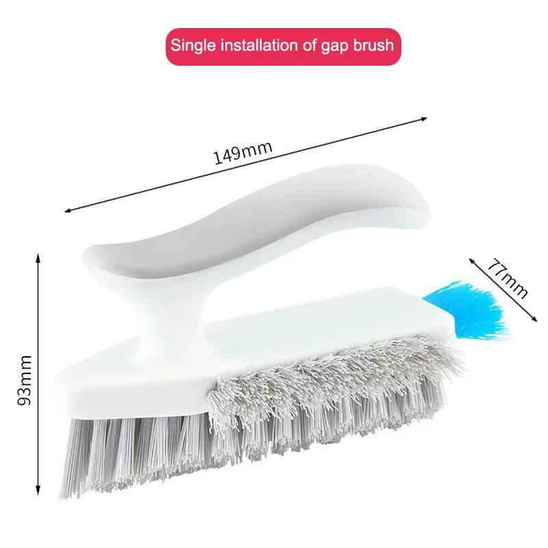 4 In 1 V-Shape Scrubber Brush Kitchen Bathroom Tile Floor Gap Cleaning Brush Window Groove Wall Corner Toilet Brushes Tools