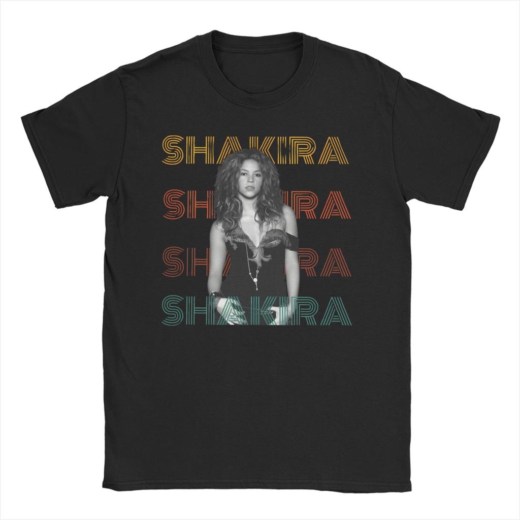 T-shirt Unisex Le Donne Non Piangono Più World Tour Concerto di Shakira Maglietta in Puro Cotone T-shirt a Manica Corta Girocollo Abbigliamento