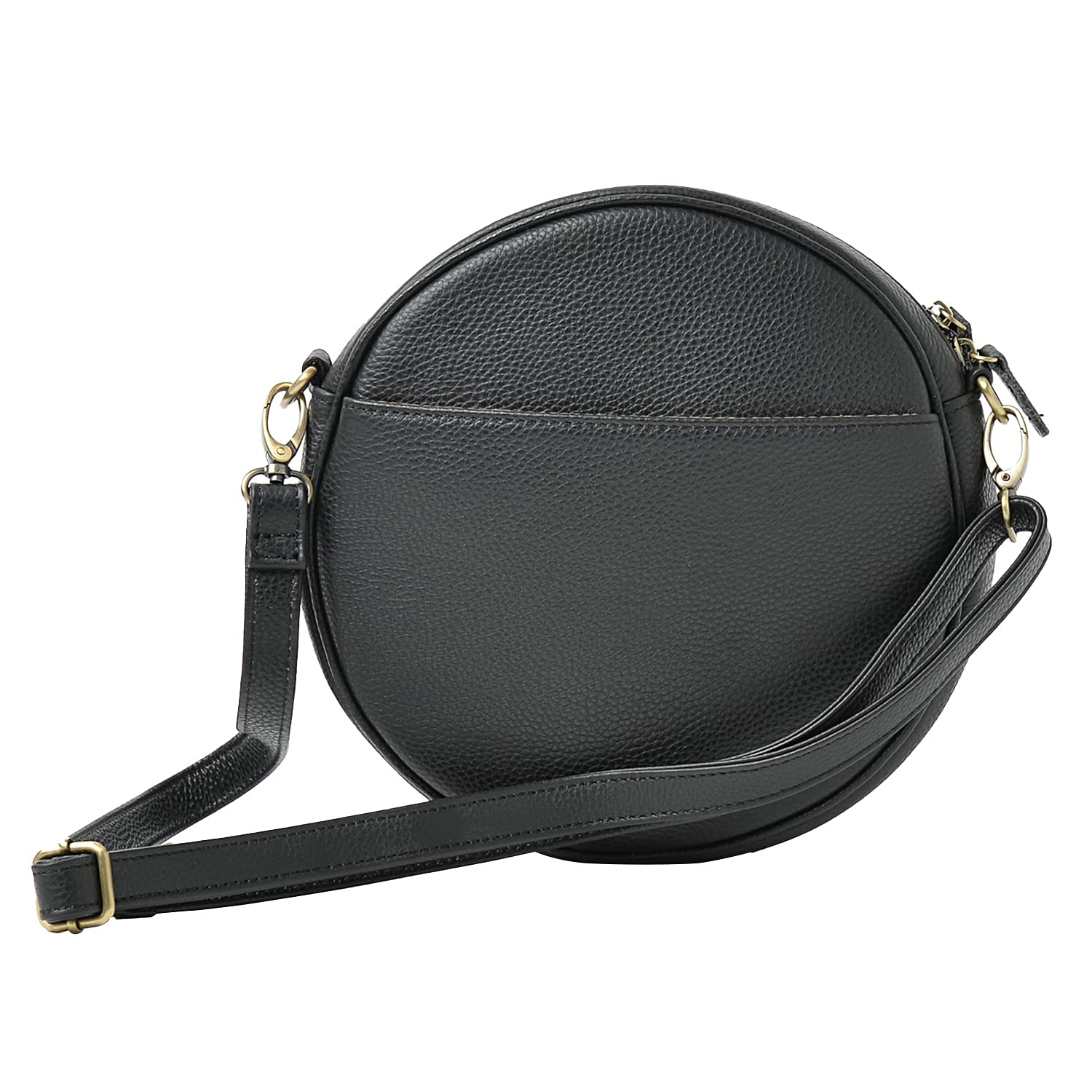 

Genuine Leather Shoulder Bag Crossbody Circular Bag 2WAY Flavi Black [Notre Favorie] Women s чорний