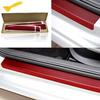 4PCS Red Carbon Fiber Car Door Sill Scuff Anti-Scratch Stickers Car Accessories