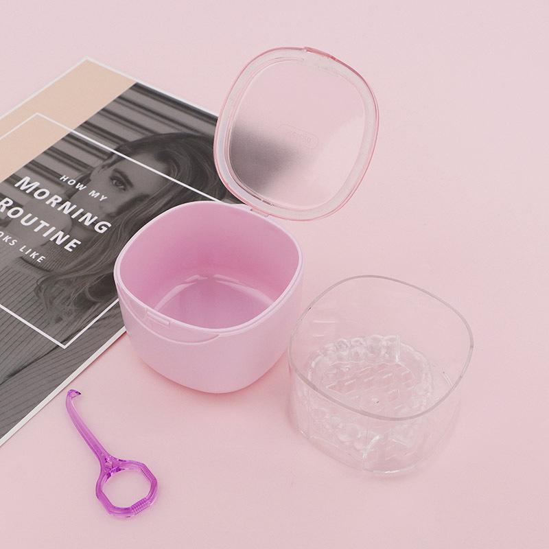 Portable Orthodontic Retainer & Denture Cleaning and Storage Box