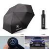 Car Logo Automatic Folding Windproof Sunshade Umbrella For Mercedes Benz C180 C200 C260 C300 W108 W124 W126 W140 W168 W169 W176 YS7