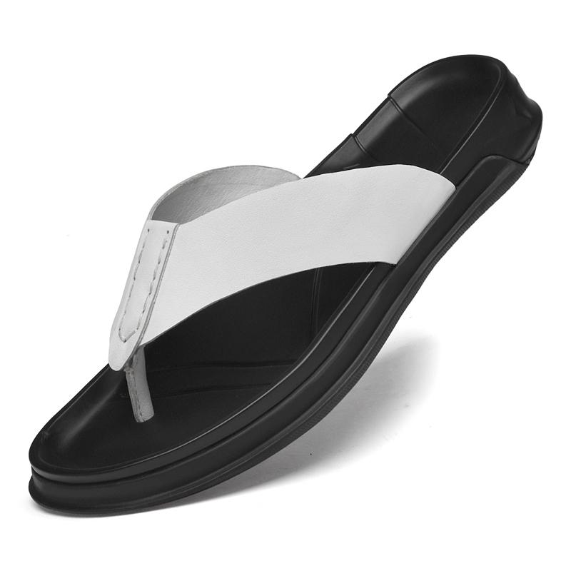 Fashion Non-Slip Outdoor Slippers Men's Flip Flops Comfortable Soft Sole Beach Sandals Lightweight Casual Shoes for Summer Size 38-46