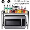 Extendable Microwave Stand Heavy Duty Over Microwave Oven Rack Multi-Function Kitchen Storage Shelf for Home Kitchen Countertop