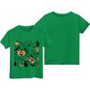 Kids Halloween Printed Short Sleeve T-Shirt, Round Neck Loose Fit Casual