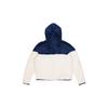 Nike Colorblock Warme Lässige Plüsch Kapuzenjacke Damenjacken Blau BV5469-492