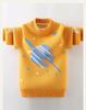 Boys' Fleece-Lined Round Neck Korean-Style Sweater: Thick Knitwear for Autumn and Winter