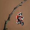 Motorcycle Cat Acrylic Hanging Decoration Christmas Tree Car 2D Flat Riding Kitten Hanging Ornament Cartoon Pendant For Christma 7