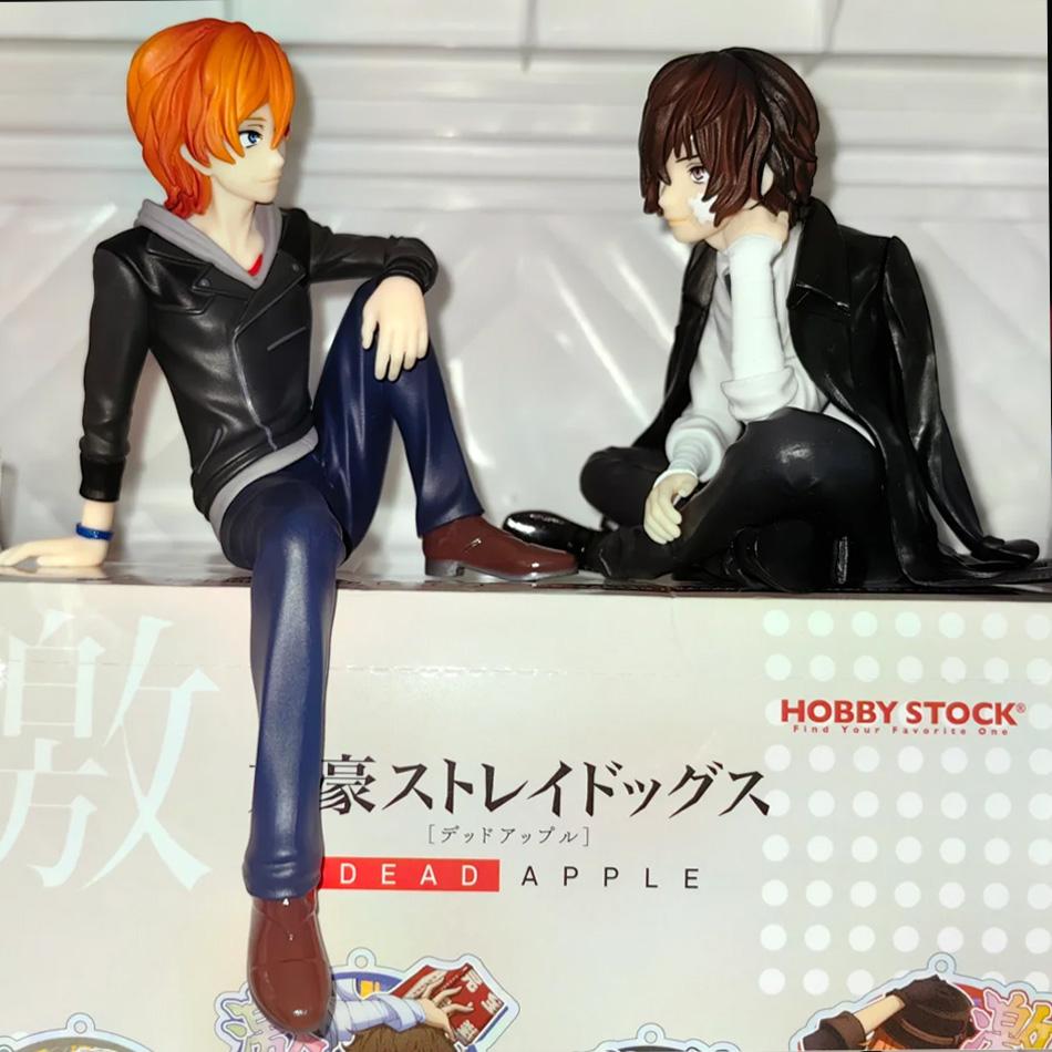 New Bungo Stray Dogs Dazai Osamu Figurine Nakahara Chuuya Action Figures Pvc Model Collection Noodle Stopper Birthday Toy Gifts