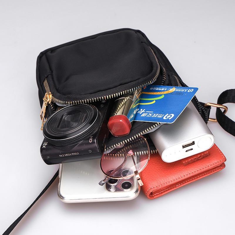 New Women Casual Shoulder Phone Bag Lightweight Crossbody Small Bag Waterproof Nylon Coin Purse Mini Women Bag