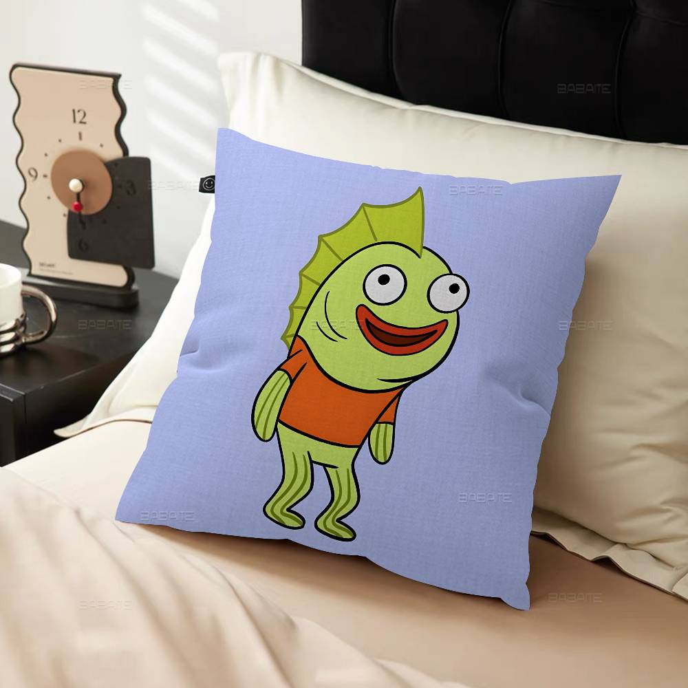 Bikini Bottom Characters Humorous Cushion Cover Pillowcase Upholstery Sofa Throw Pillow Home Decor Pillowcas