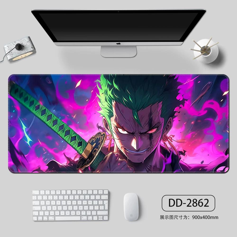 High Definition ONE PIECE Mouse Pad Oversize Boy Hot Blood Animation E-sports Keyboard Pad  Monkey D. Luffy Roronoa Zoro Computer Table Mat Animation