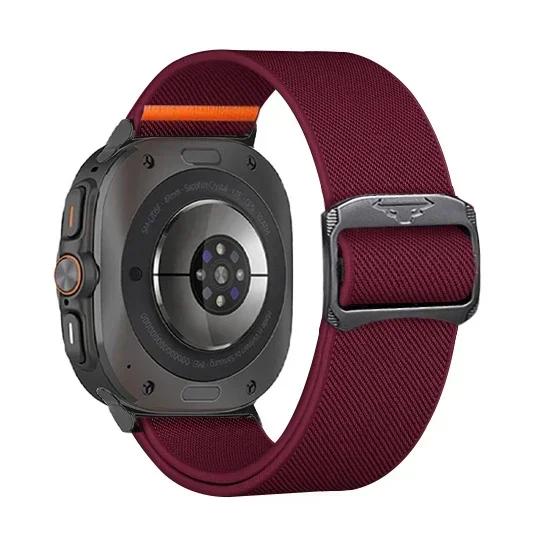Nylon Strap For Samsung Galaxy Watch Ultra 47mm Elastic Sports Loop Wrist Watch Bracelet Correa For Galaxy Watch 7 Ultra Band