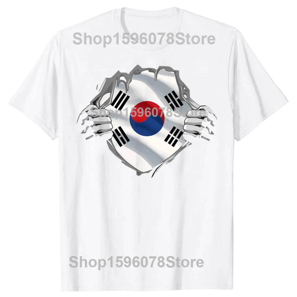 Funny Super South Korean T Shirts Summer Style Graphic Streetwear Short Sleeve Proud South Korea Flag Christmas Gifts Tshirt