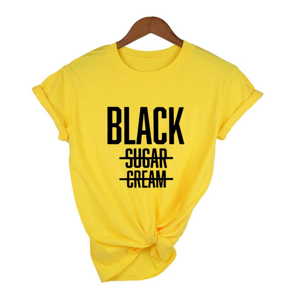 Black No No Cream Letter Print Summer Women T Shirt Harajuku Casual Short Sleeve Female