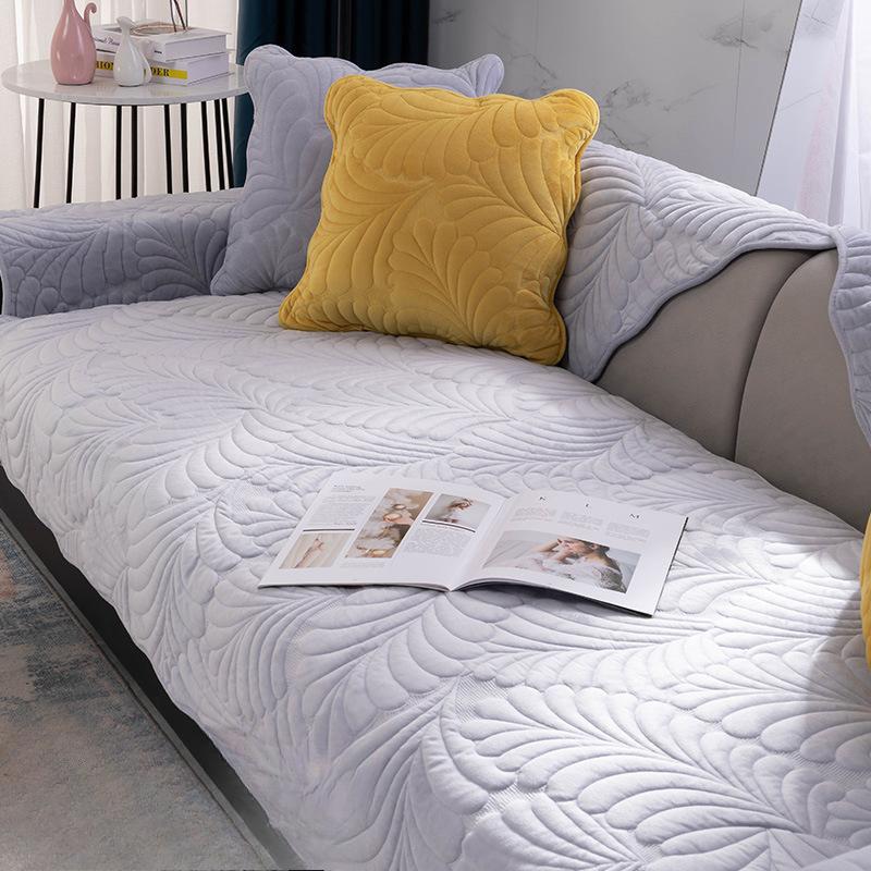 Plush Sofa Cushion Winter Cover Cushion All-inclusive Non-slip Household European Sofa Cover All-season Universal Seat Cushion