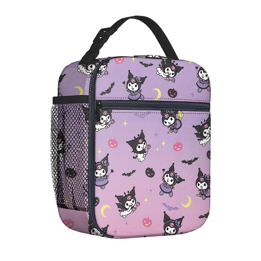 Borsa per Pasto Portatile Borsa Quadrata per Pasto Completamente Stampata Borsa per il Pranzo dei Bambini Borsa per Picnic della Scuola Elementare