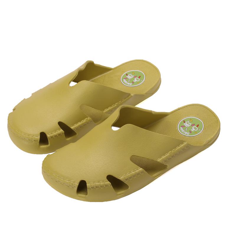 Super Soft Vietnamese Latex Closed-Toe Slippers: Non-Abrasive, Odorless Rubber Casual Shoes with Soft Soles for Men & Women
