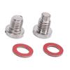 New Lower Unit Drain Plug Screw Kit Stainless Steel 90340-08002 for Outboard Engine 5HP 6HP 8HP 9.9HP 15HP 90HP 115 to 300HP