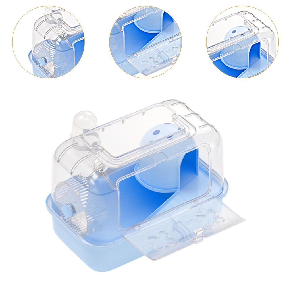 Hamster Cage Exercise Playing Portable Ventilation Breathable Small Animal Cage with Carrying Handle for Rats Gerbils