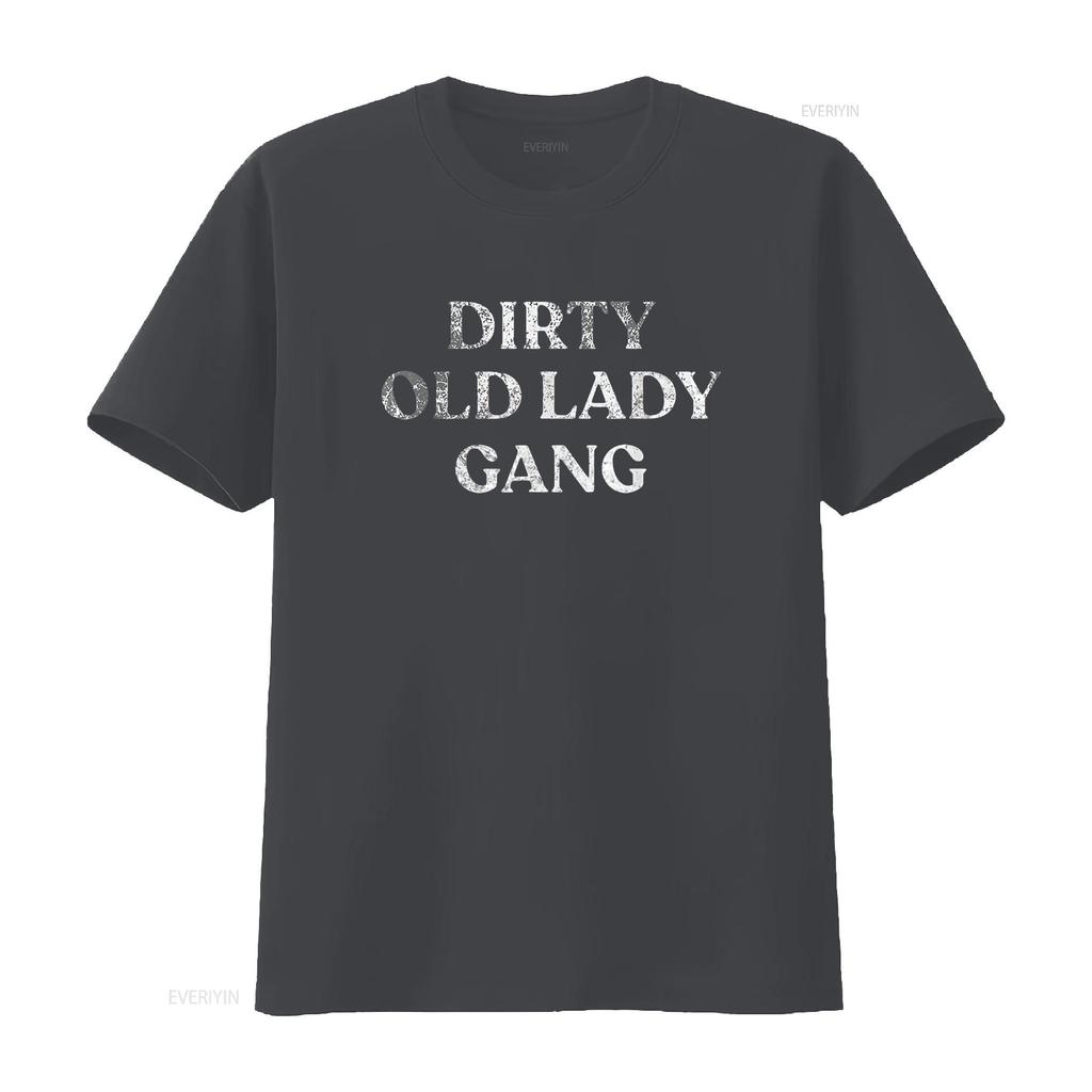 Womens Dirty Old Lady Gang Funny Mud Run 4 Wheeling T Shirt Black 2XL vintage Washed designer clothes Breathable Stretched
