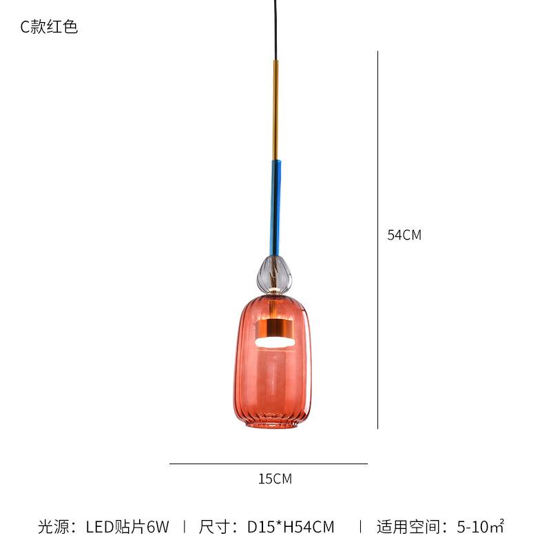 Nordische Farbe Süßigkeiten Pendelleuchten modern Wohnzimmer Schlafzimmer Kinderzimmer Glas Hängelampen Luminaira Heimdekor Leuchten